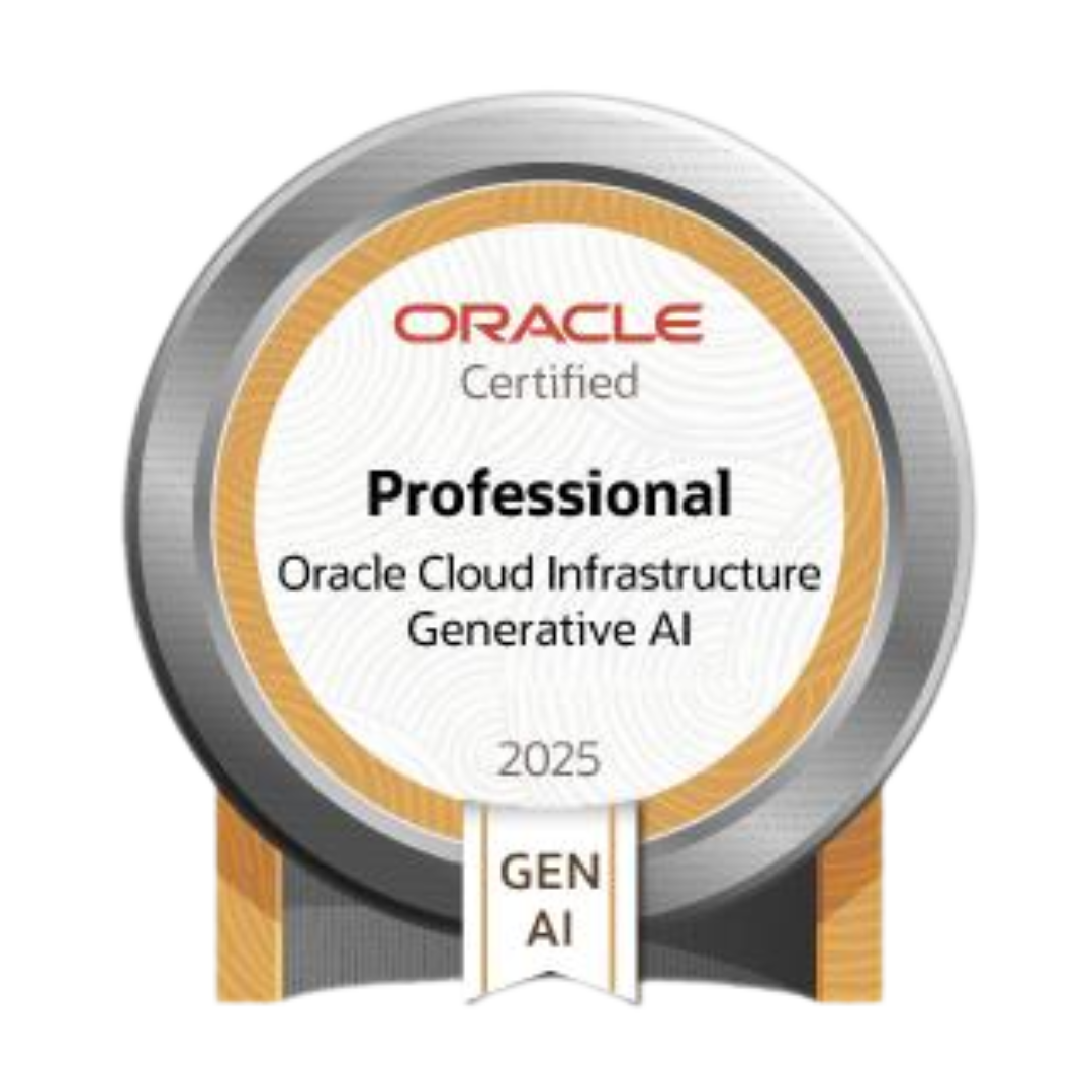 Oracle Certification - Professional Oracle Cloud Infrastructure Generative AI