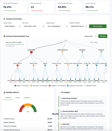 AI-Driven MRP Stability Engine