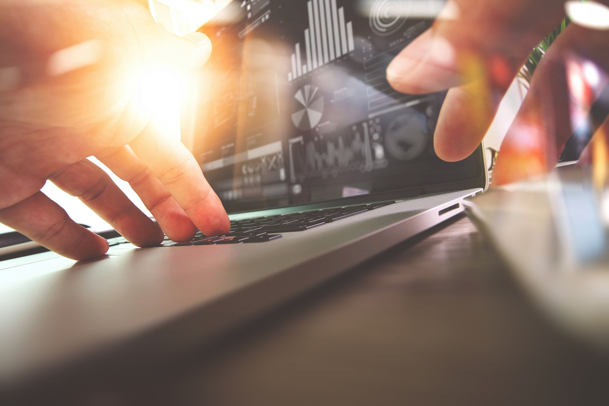 M_W_close up hands on keyboard analytics