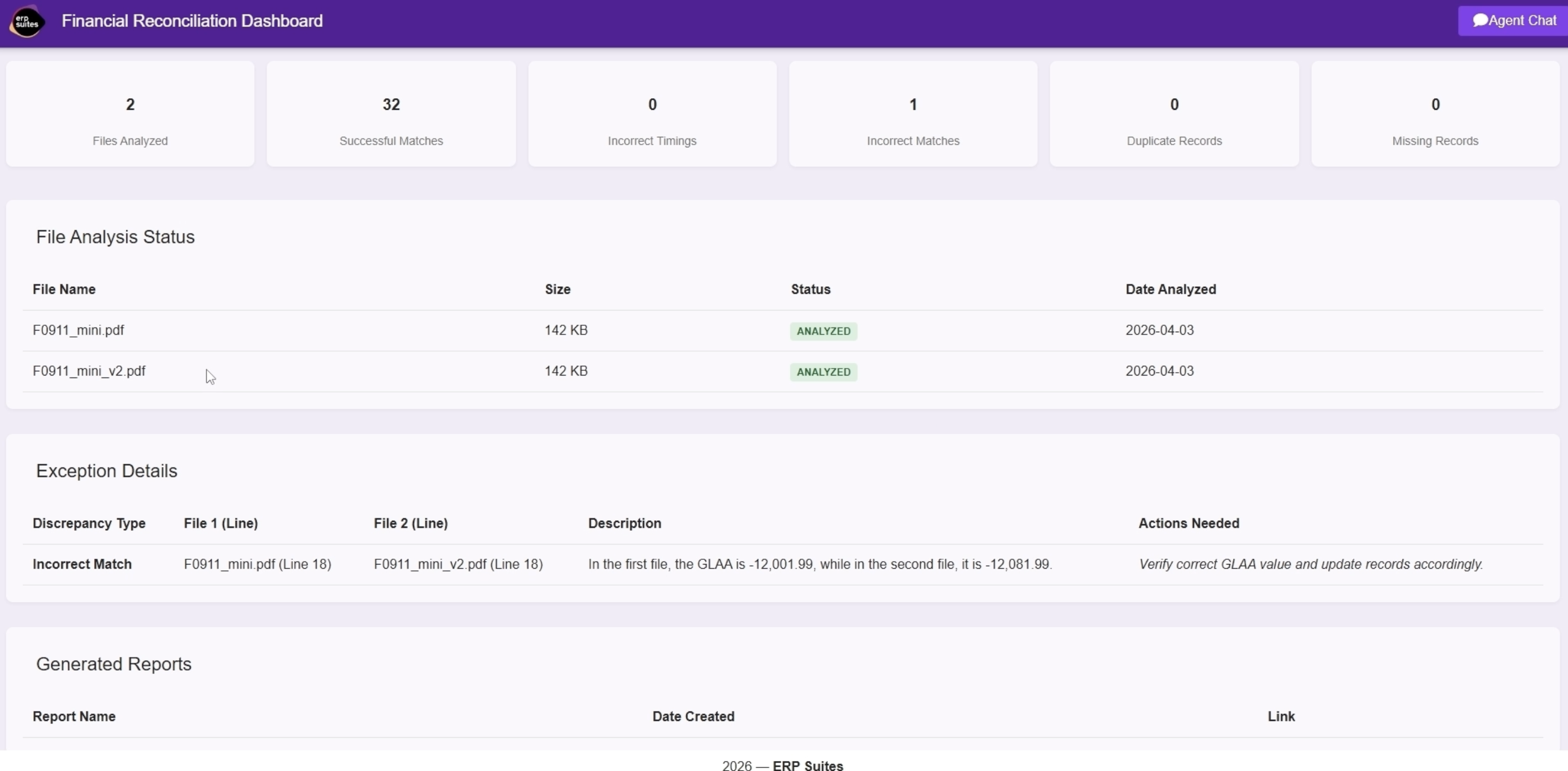Financial Reconciliation Dashboard