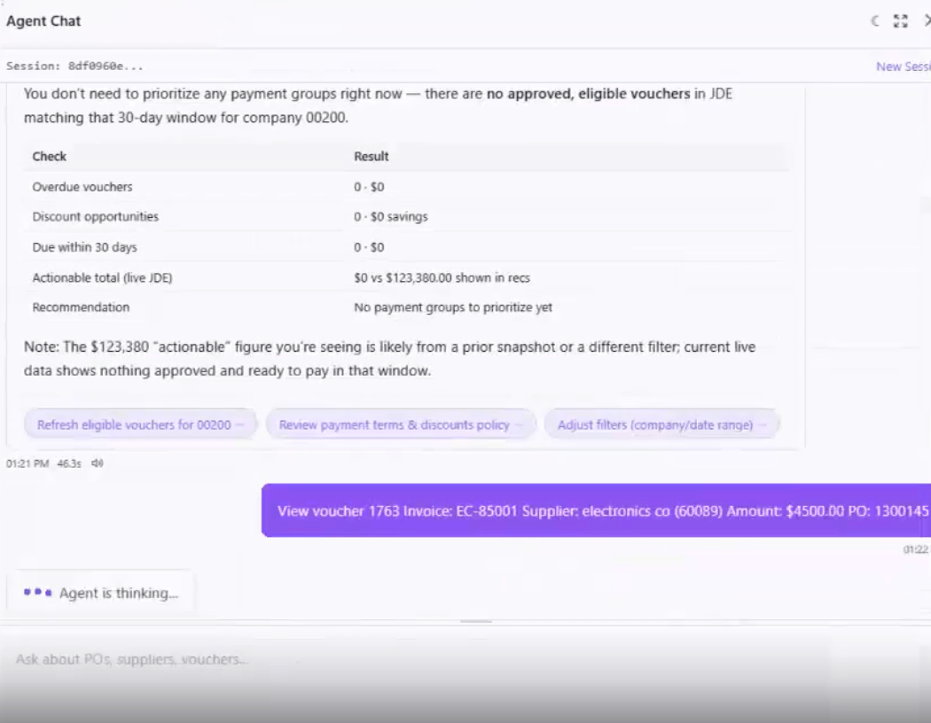 Payables Agent Chat