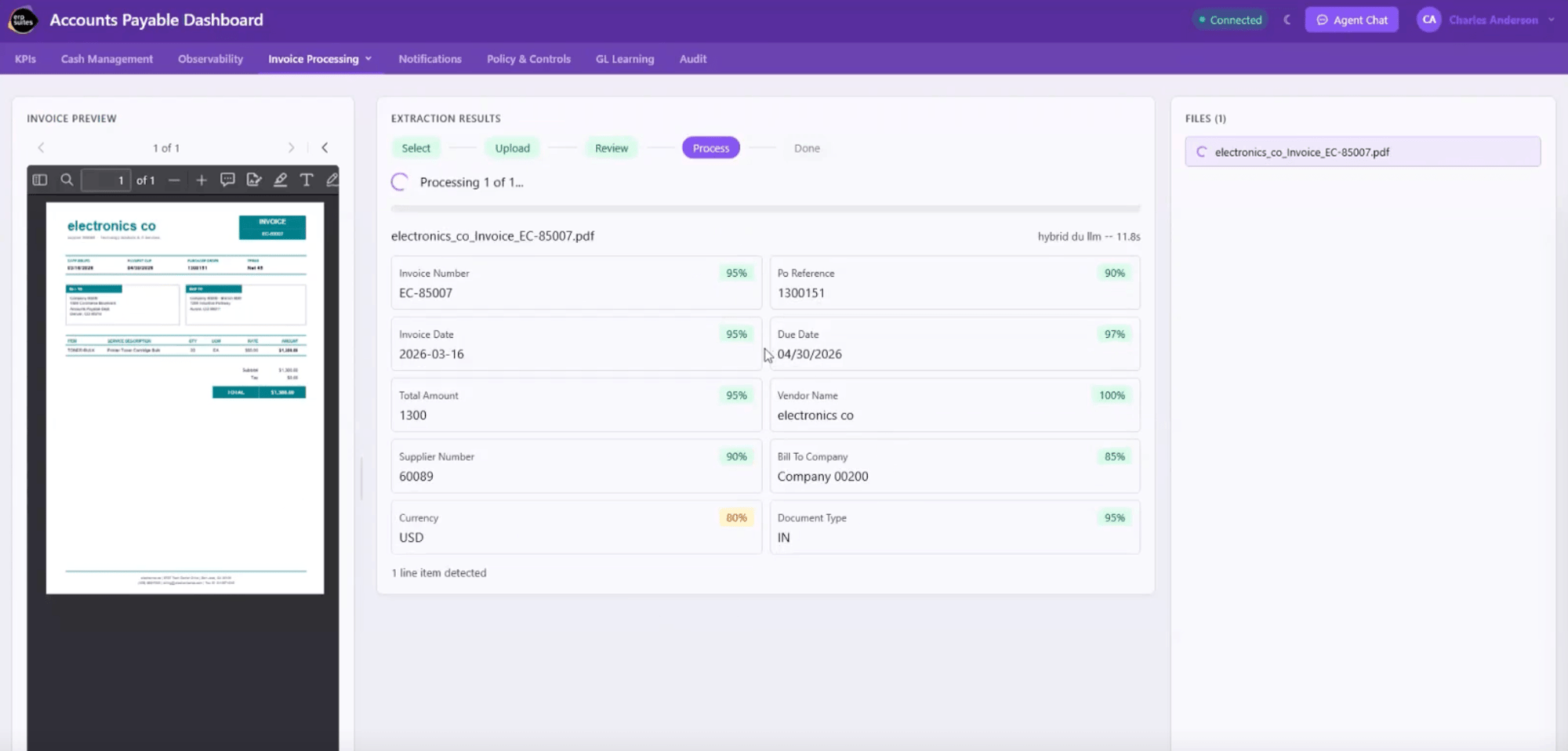Payables Agent Dashboard