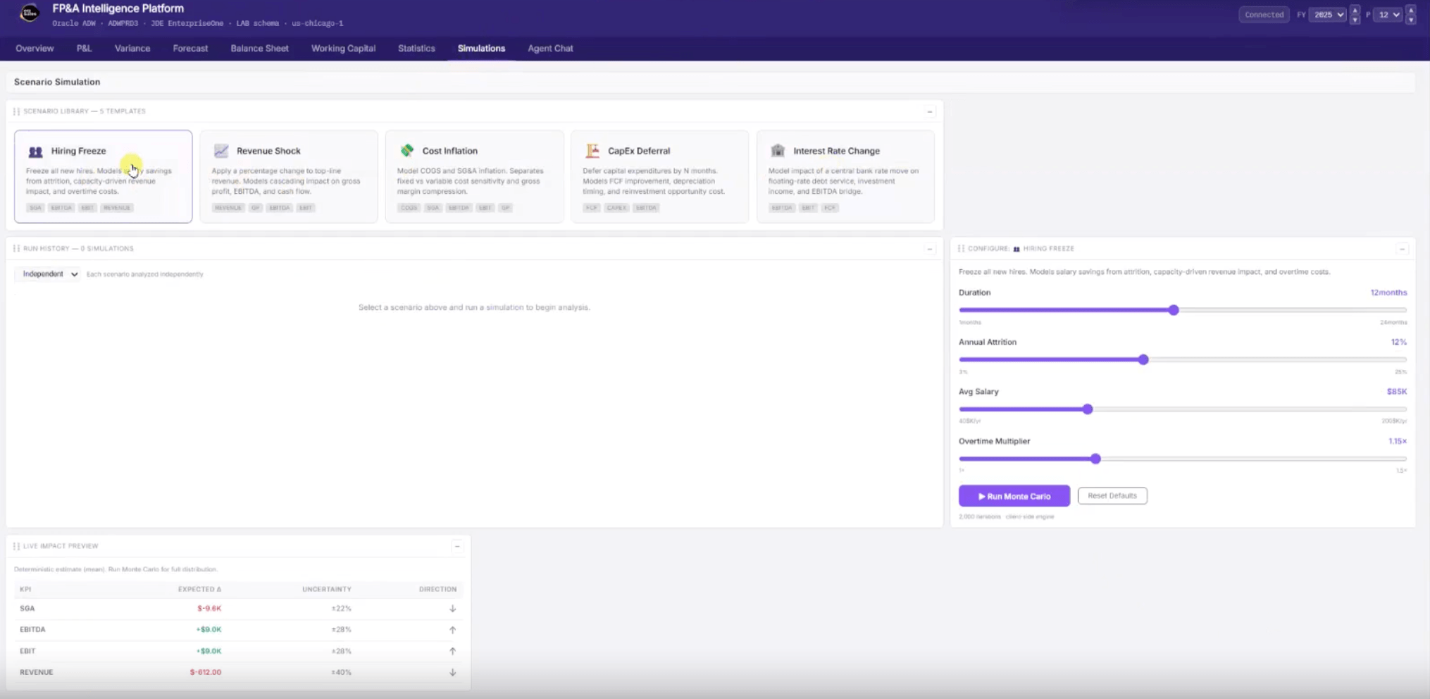 Simulations Dashboard